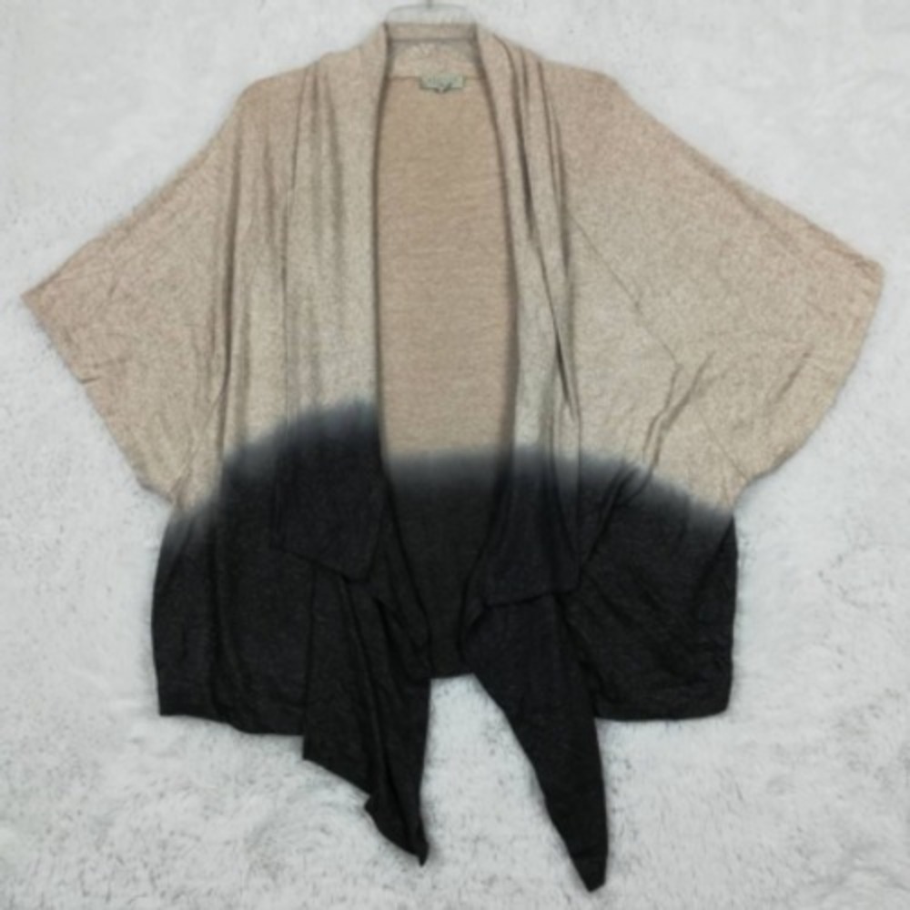 Status By Chenault Sweater Womens Cardigan Multicolor Ombre Short Sleeve M New